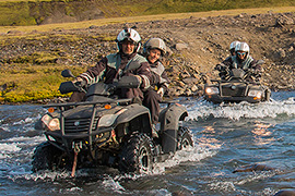 atv fjórhjólaleiga óbyggðaferðir iceland tours rivercrossing river